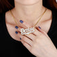 Custom Heart Double Layer Two Tone Name QN363