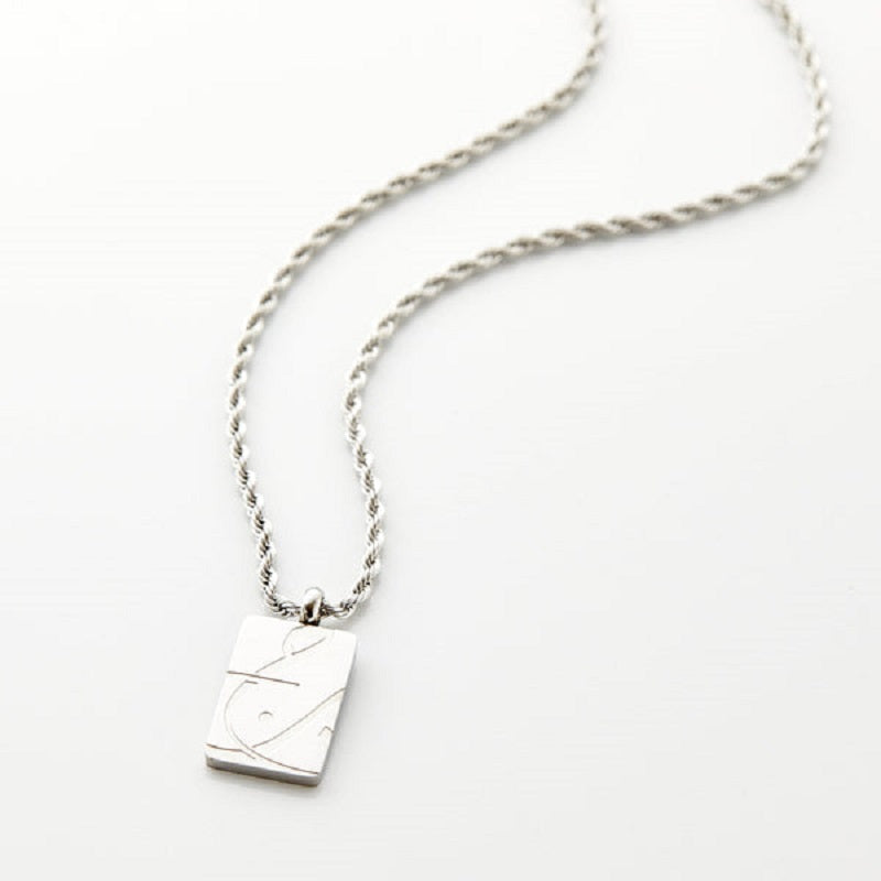 Calligraphy Arabic Rectangle Pendant MN2012