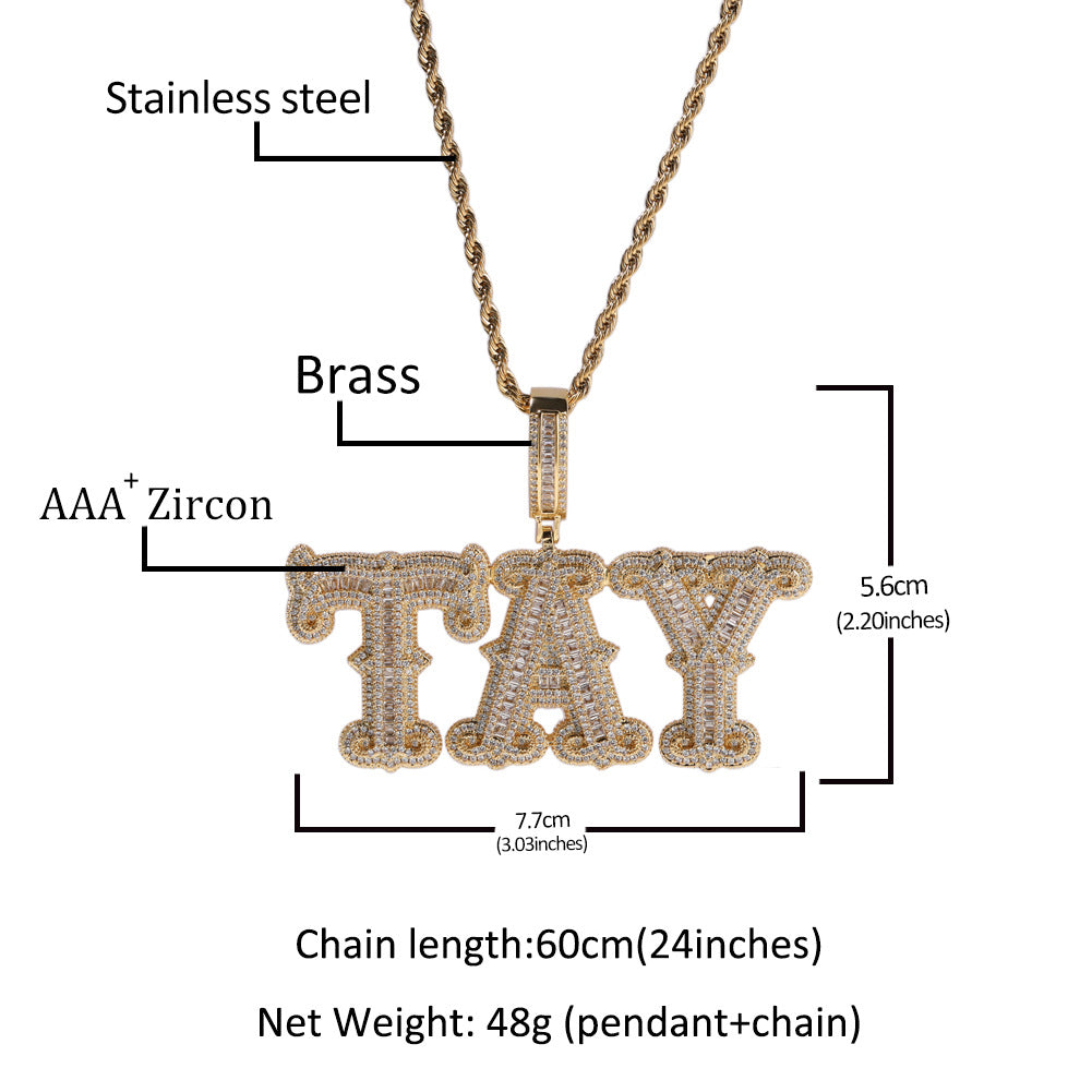 Custom Name Hip Hop Necklace CS-N8523