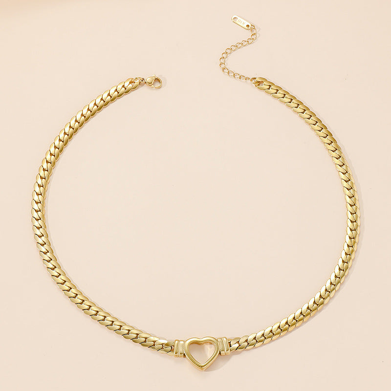 Heart Titanium Steel Necklace CS-N8533