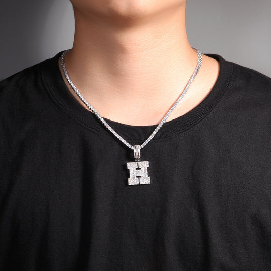 Herren Hip Hop Bling Bling Iced Out Tenniskette