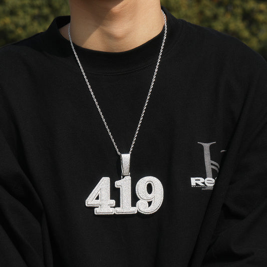 Herren Hip Hop Bling Bling Iced Out Tenniskette