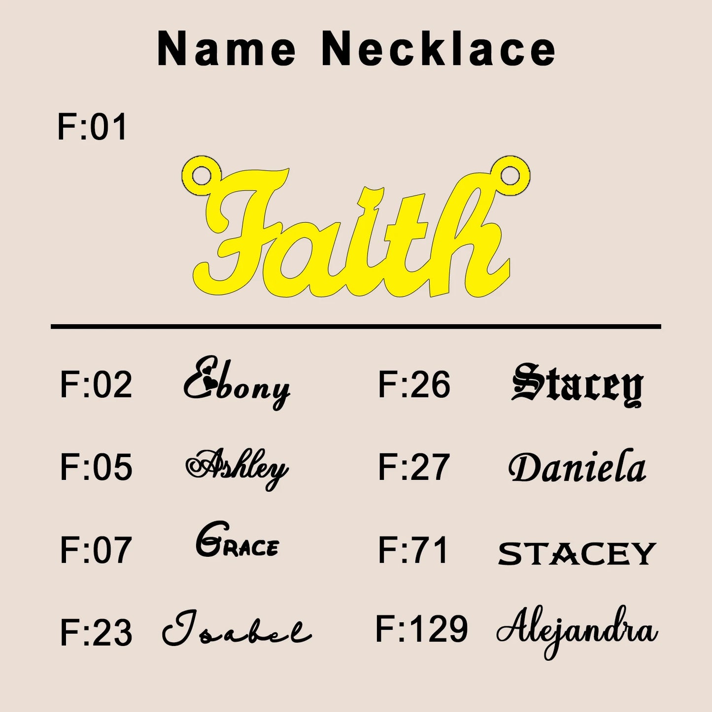 Custom Name Necklace QN008