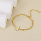 Custom Name Gold Bracelet Zircon Initial Letter QHN3018