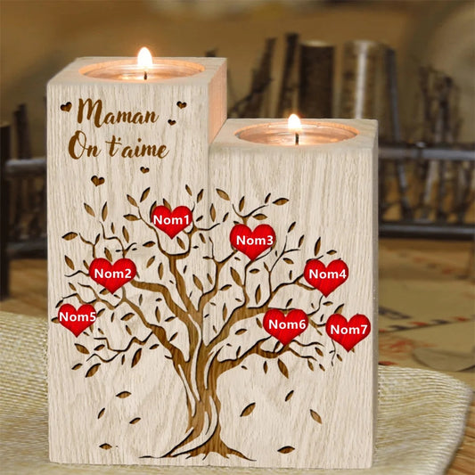 Wooden DIY Woodines Candlesticks
