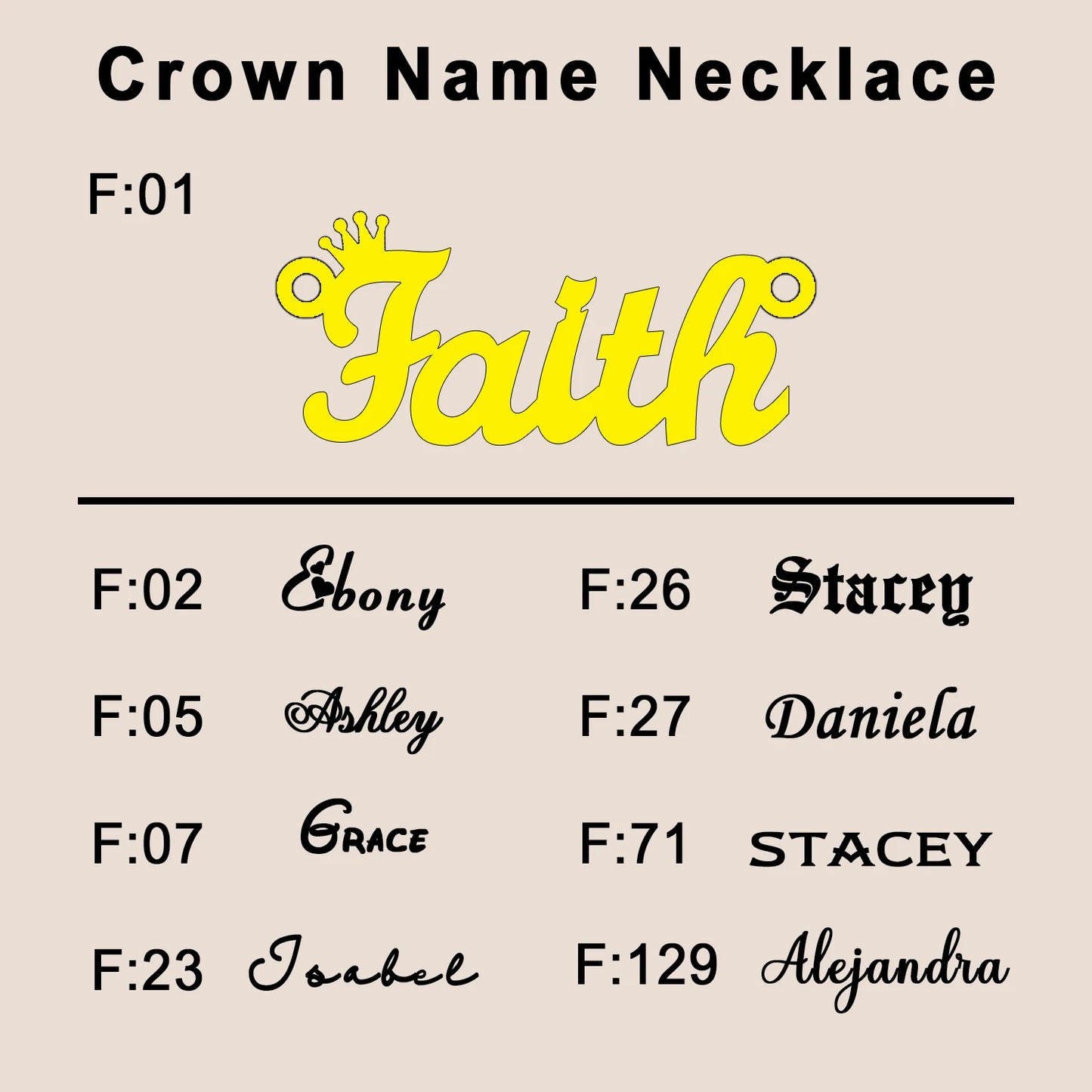 Custom Name Necklace QN008