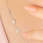 Personalized welded initials with dog paw love necklace QHN852