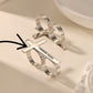 Custom Name Cross 18k Gold Plating Rings For Two Fingers - QHR3577