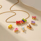 Custom 3D Enamel Bubble Letter Necklace - SCS3629
