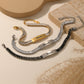 Customize Surface Laser Engraved Name Logo Couple Inlaid Zircon Bracelet - CB3567