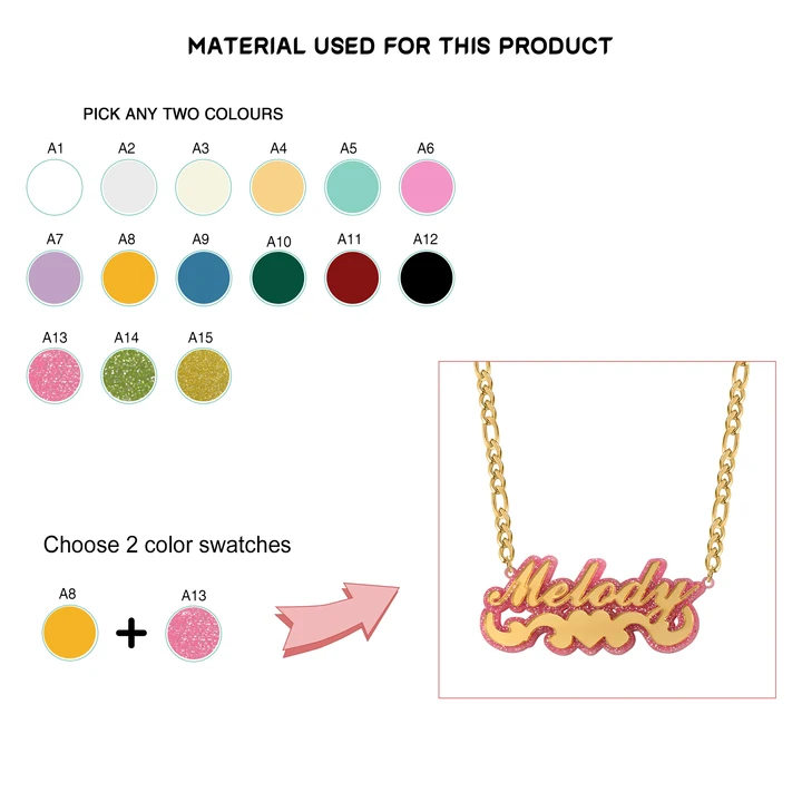 Personalized Name Necklace – Custom Acrylic Pendant  Personalized Name Necklace Custom Acrylic Letter Necklace