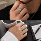 > Roman Numeral Ring Cover for Oura Ring – Custom Silver Decorative Smart Ring Sleeve-SSR3840