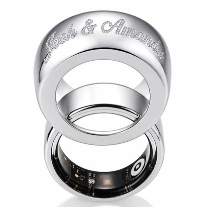 Custom Diamond Name Ring Cover – Personalized Smart Ring Protector for Oura Ring 5 & 4-SSR3839