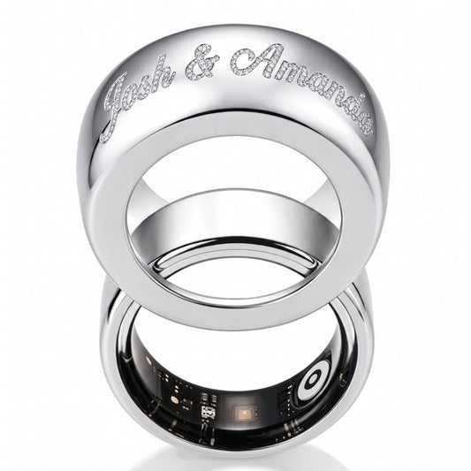 Custom Diamond Name Ring Cover – Personalized Smart Ring Protector for Oura Ring 5 & 4-SSR3839