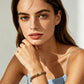 Multicolor Natural Stone Chip Bead Bracelet with Gold Toggle Clasp - CGB36030