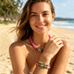 Multicolor Natural Stone Chip Bead Bracelet with Gold Toggle Clasp - CGB36030