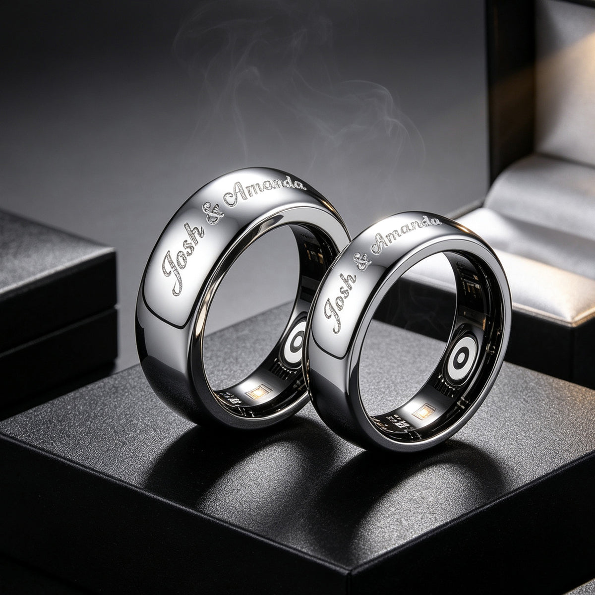 Custom Diamond Name Ring Cover – Personalized Smart Ring Protector for Oura Ring 5 & 4-SSR3839