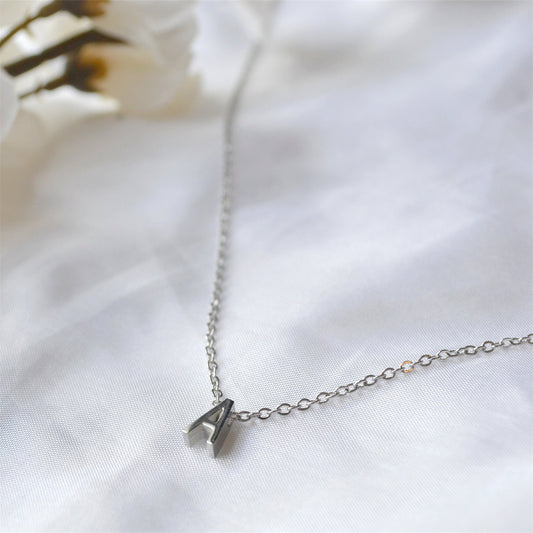 Personalized Silver Initial Pendant for Women MN2008