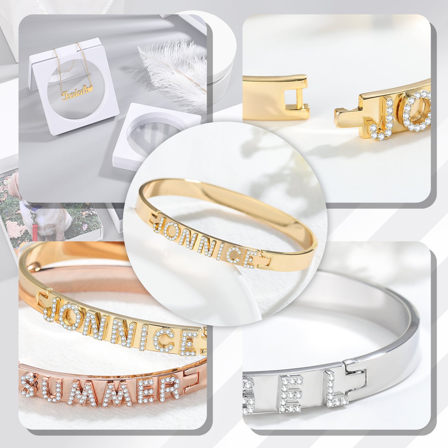 Name Nameplate Bangles & Bracelet QB211