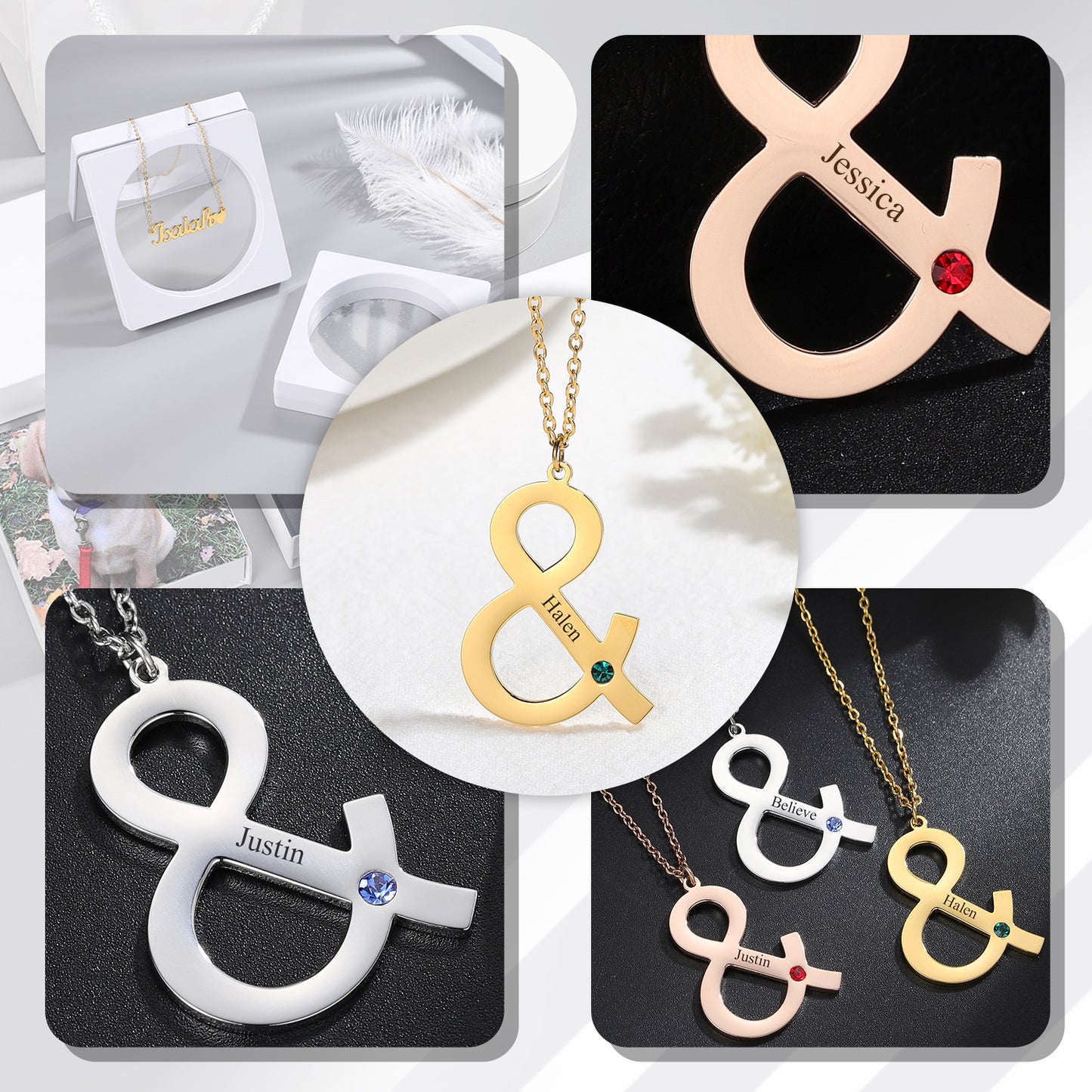Personalized Birthstone Necklace DN204