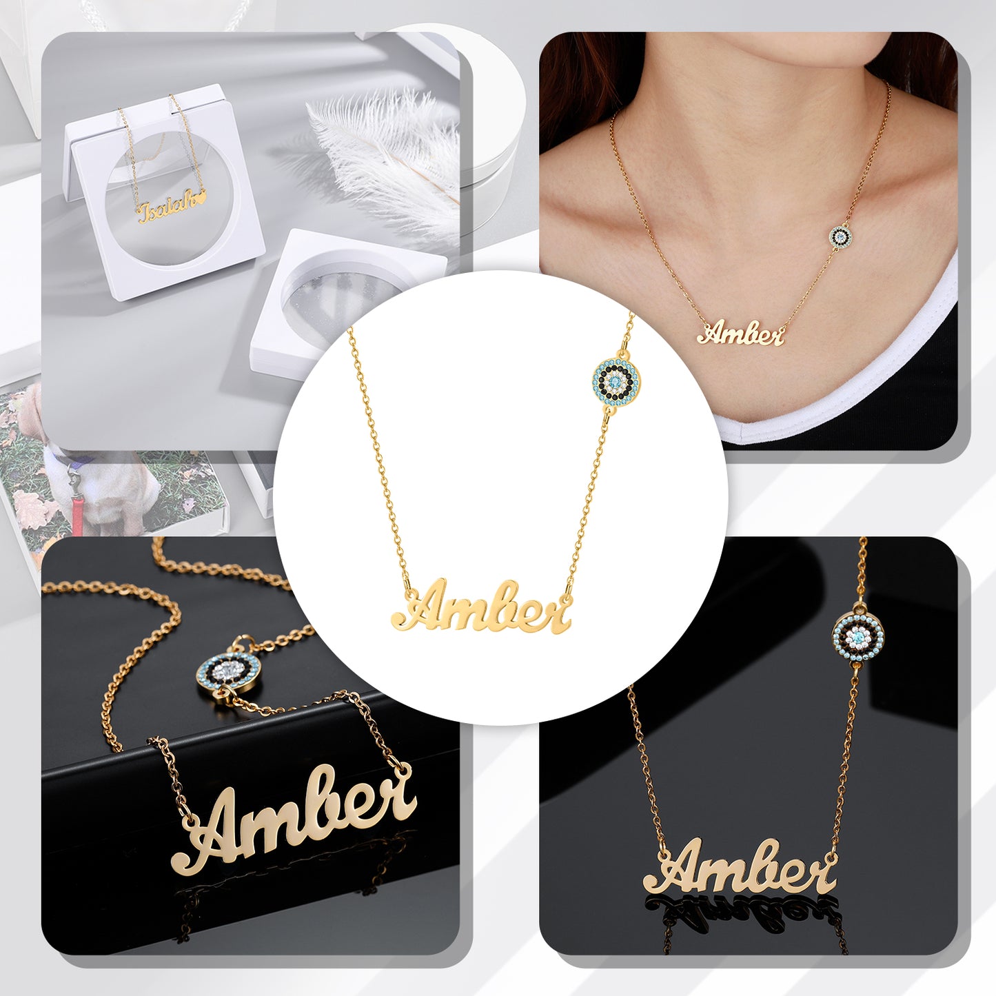 Evil Eye Name Necklace QN462