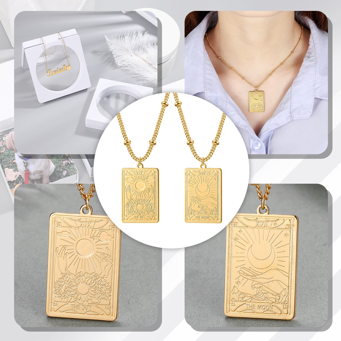 Tarocchi Necklace Tarot Card Pendant SN345