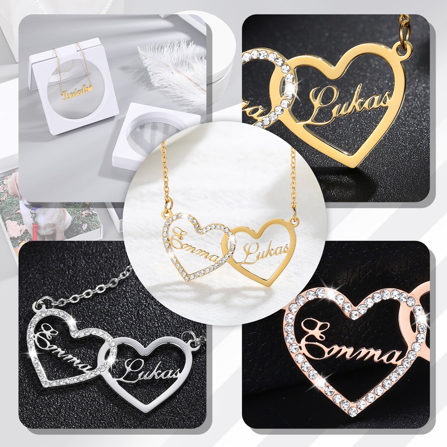 Custom Heart Necklace  QN199