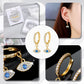 Ice Out Evil Eye Earrings  QE493