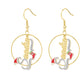 Christmas Stocking Name Hoop Earrings QE992
