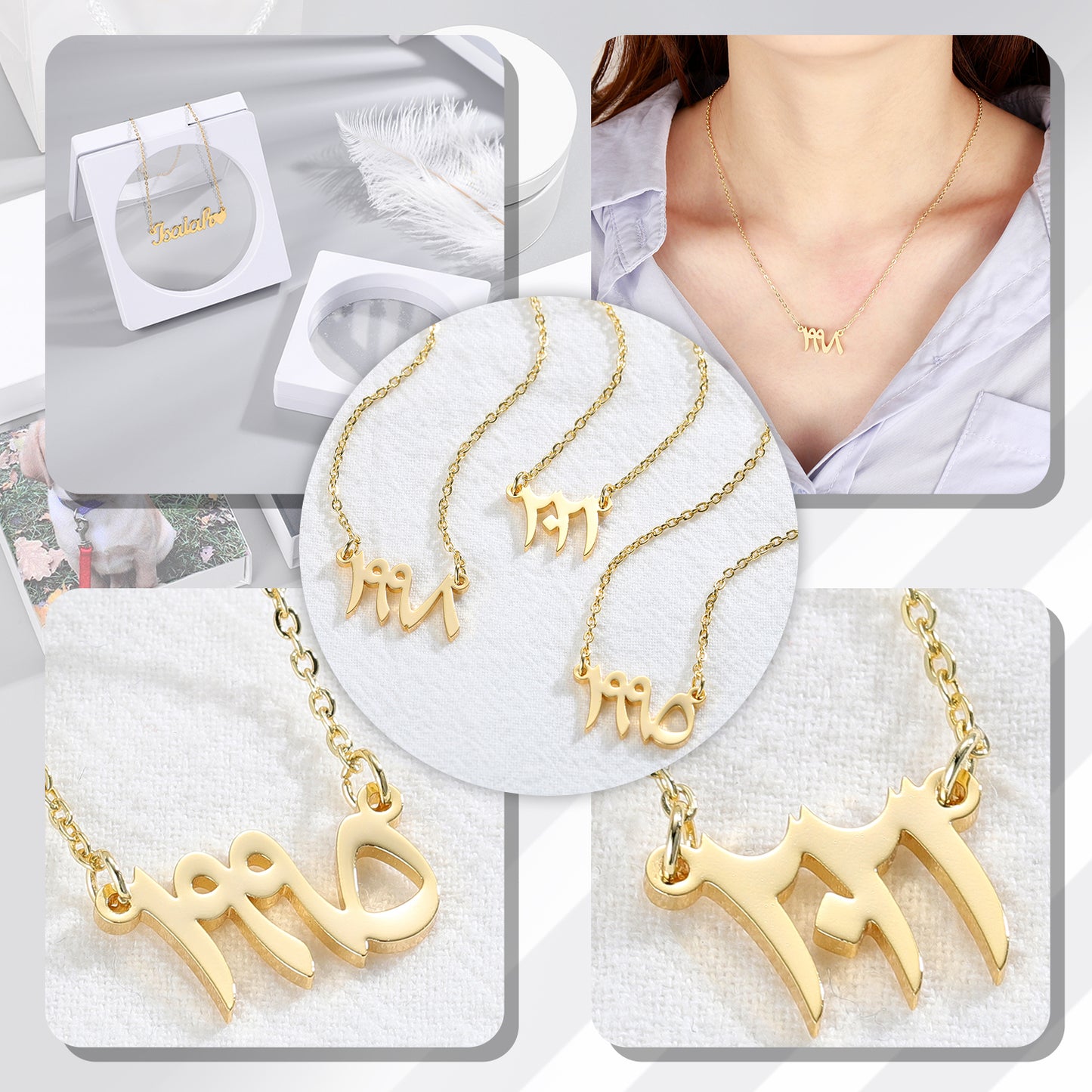 Nameplated Date Number Pendants  QN238
