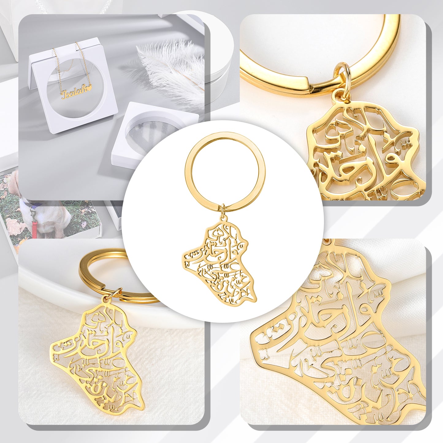 Key Chain Arabic Syria Map SK264-4
