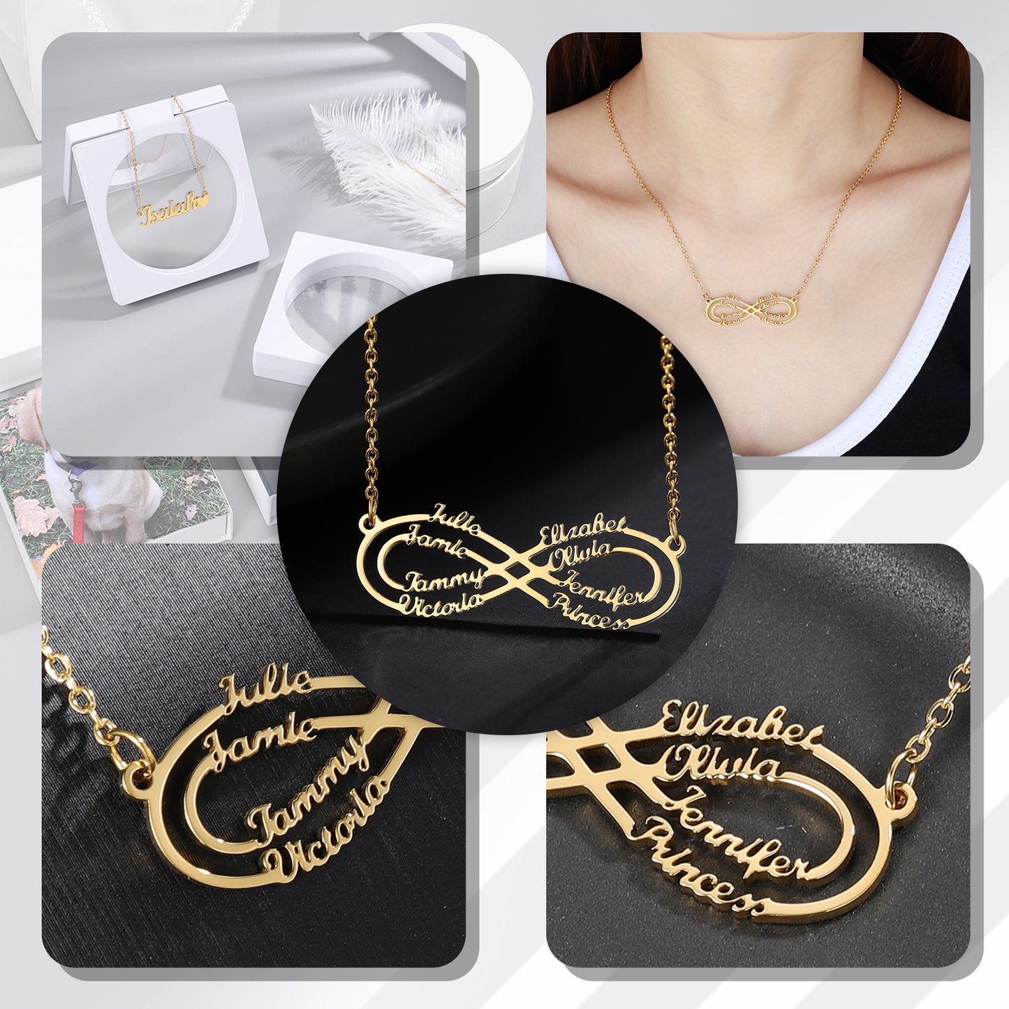 Custom Infinity Name Necklace  QN275