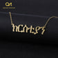 Amharic Pendant Customized Name Necklace