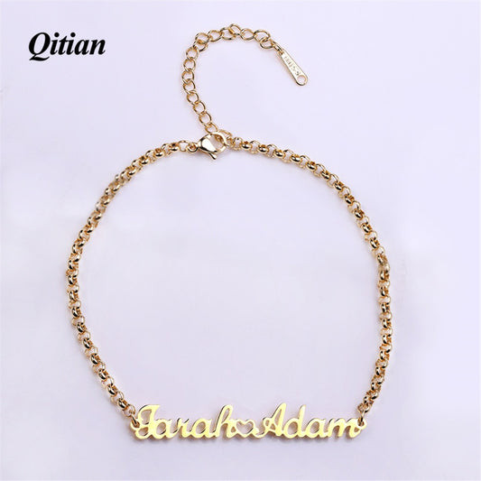 Personalisiertes Herz-Namens-Layer-Armband