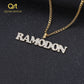 Custom Name Iced Out Letters Pendant Necklace