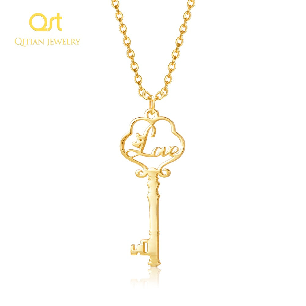 Name Key Necklaces & Pendant Gold Necklace