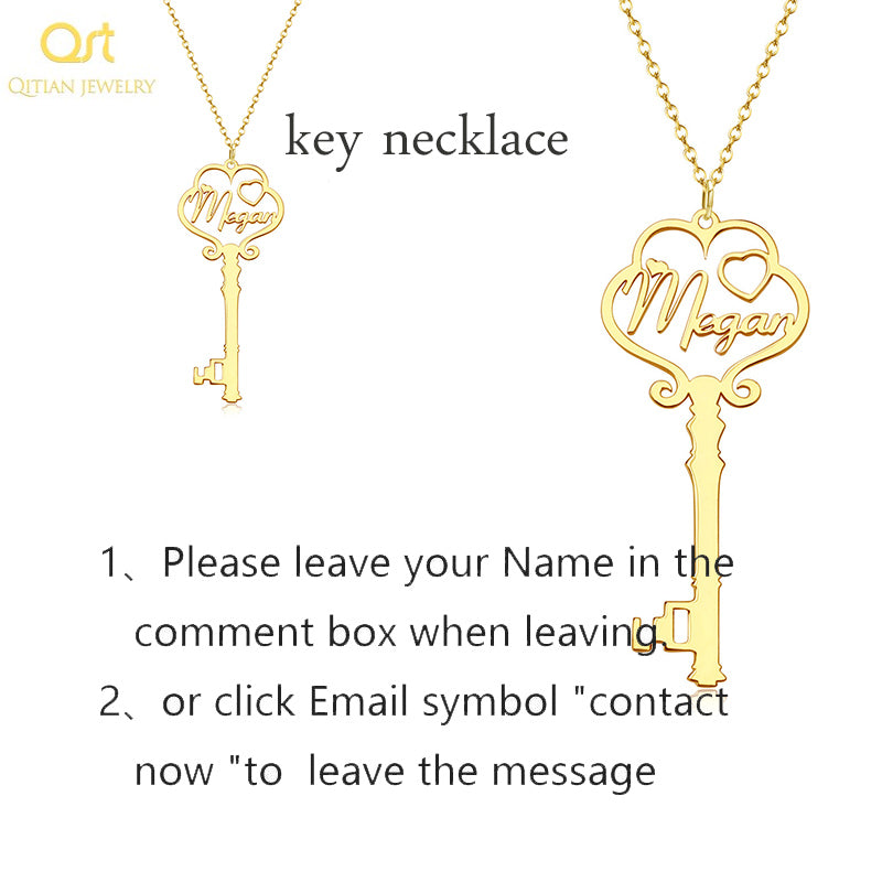 Name Key Necklaces & Pendant Gold Necklace