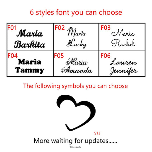 Half Love Romantic Name Necklace