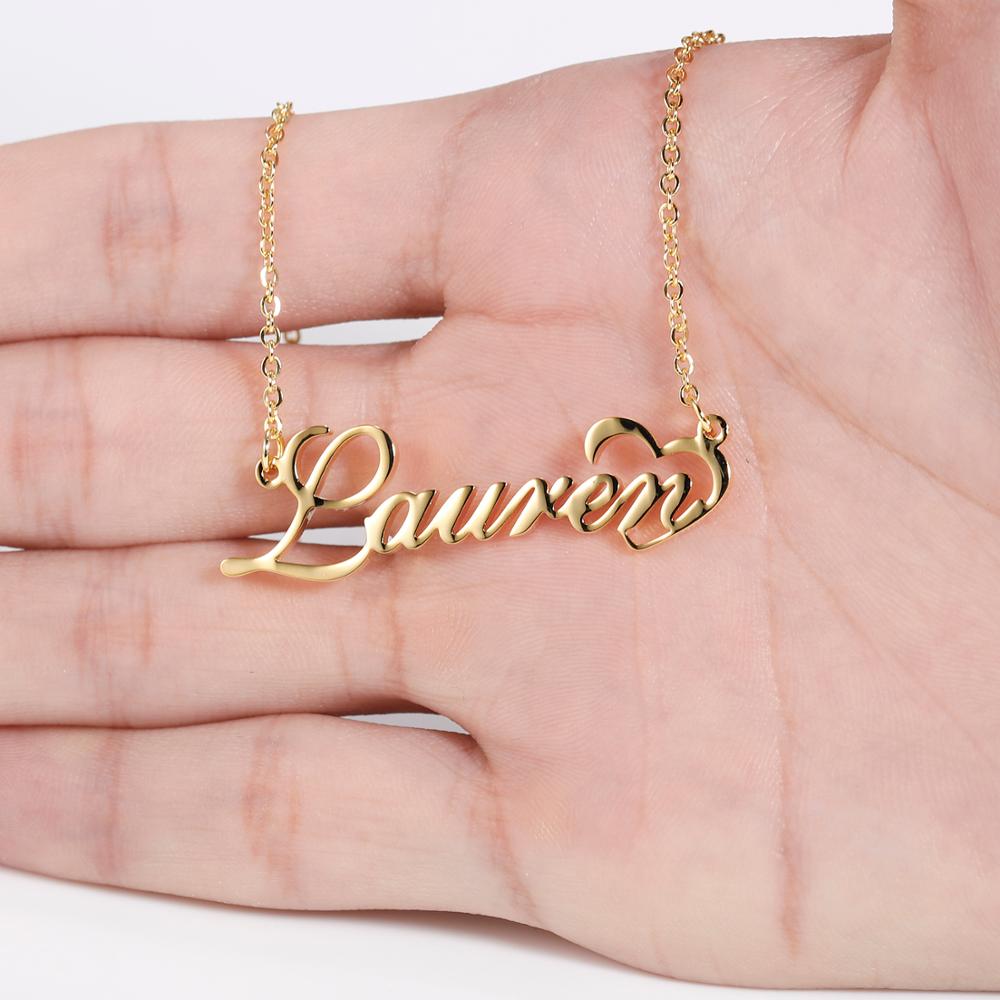 Name Choker Gold Color Necklace QN073