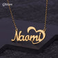 Name Choker Gold Color Necklace QN073