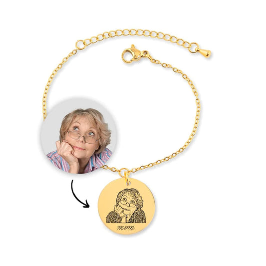 Benutzerdefiniertes Portrait-Armband mit Fotogravur MB1681 