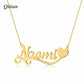 Name Necklace With Heart Symbol