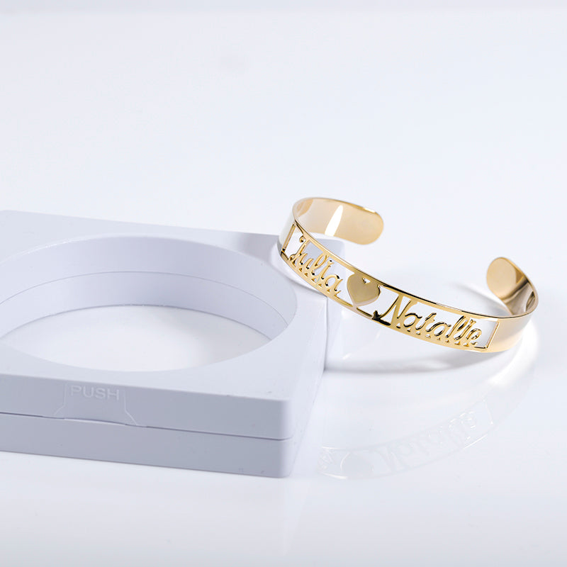 Gold Name Bangle