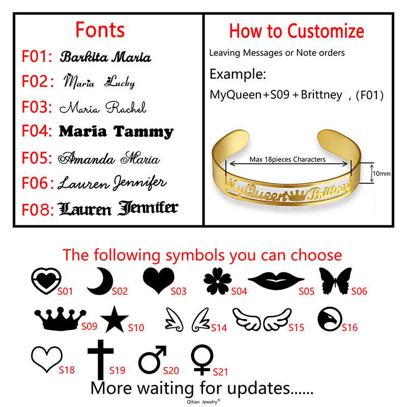 Gold Name Bangle