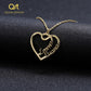 Double Heart Name Custom Necklaces QN360