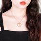 Double Heart Name Custom Necklaces QN360
