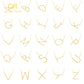 26 Letter Gold Necklaces  QN724
