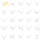 26 Letter Gold Necklaces  QN724