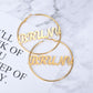 1 Pair Stainless Steel Custom Name hoop Earring  QE20766