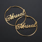 1 Pair Stainless Steel Custom Name hoop Earring  QE20766